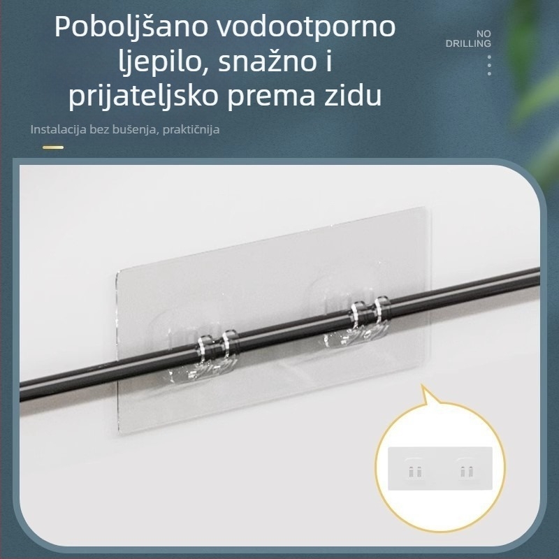 Kovani željezni trokutasti stalak za kupaonicu bez bušilica, zidni stalak za pohranu u kupaonici, kutna zidna košara za pohranu u kutu