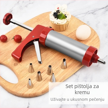 Pištolj za kolačiće, stiskalica za kolačiće, mlaznica za ukrašavanje kreme, alat za pečenje rastopljenog graha u kućanstvu, kalup