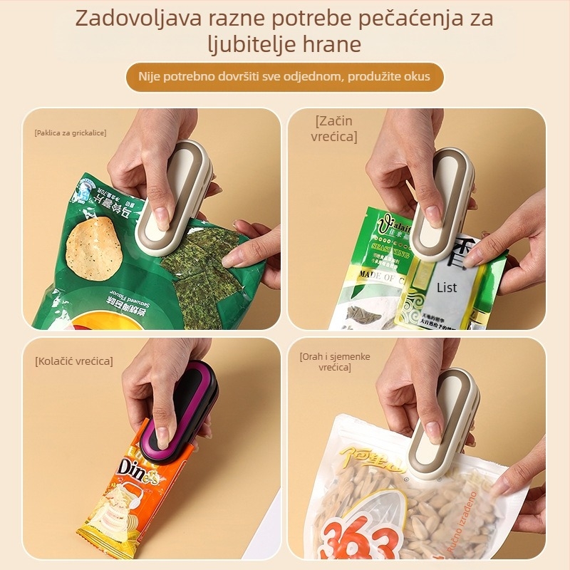 Mini stroj za zatvaranje, prekogranična mala ambalaža, kućna plastična vrećica, konzerviranje hrane, vakuumsko zatvaranje plastike, stroj za zatvaranje grickalica