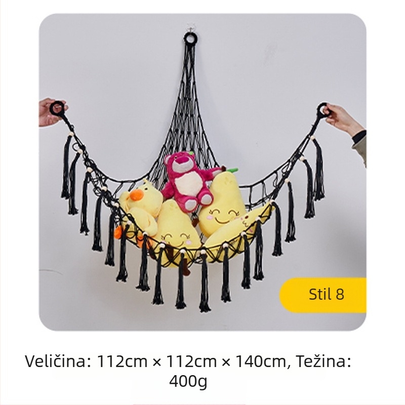 Igračka viseća mreža trokutasta mrežasta vrećica prekogranična vruća rudarstva viseća vrećica za pohranu plišanih igračaka mreža za pohranu trokutasta mreža