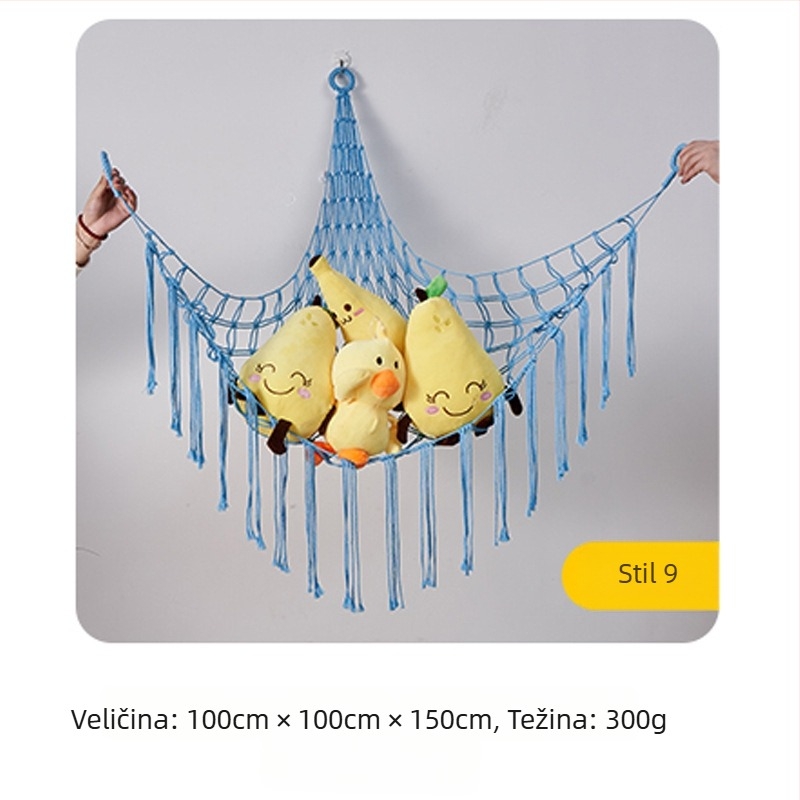 Igračka viseća mreža trokutasta mrežasta vrećica prekogranična vruća rudarstva viseća vrećica za pohranu plišanih igračaka mreža za pohranu trokutasta mreža