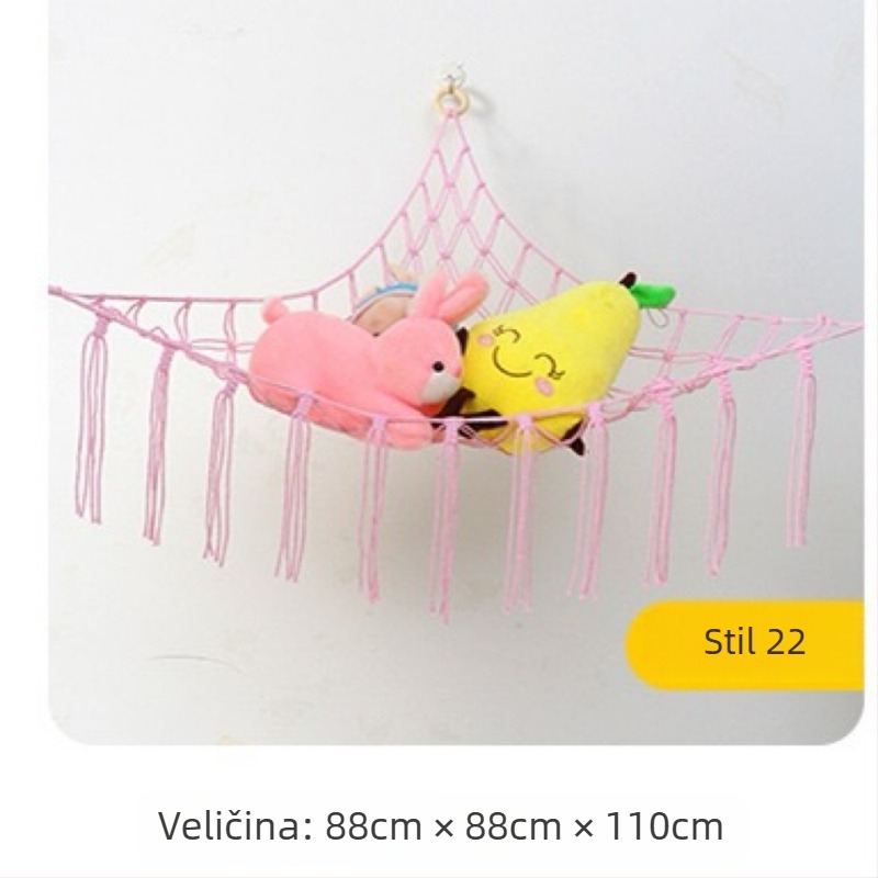 Igračka viseća mreža trokutasta mrežasta vrećica prekogranična vruća rudarstva viseća vrećica za pohranu plišanih igračaka mreža za pohranu trokutasta mreža