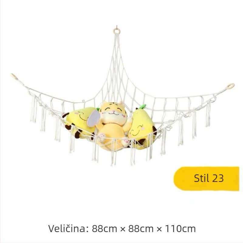 Igračka viseća mreža trokutasta mrežasta vrećica prekogranična vruća rudarstva viseća vrećica za pohranu plišanih igračaka mreža za pohranu trokutasta mreža