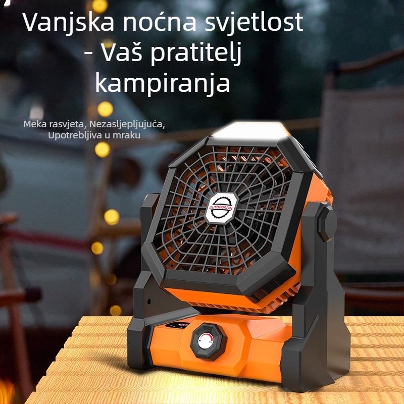 Vanjski punjivi ventilator za kampiranje, mali šator za kampiranje, hlađenje spavaonice, USB punjenje, super dugo trajanje baterije