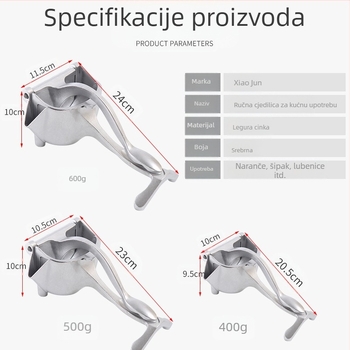 Ručni sokovnik, sokovnik za kućanstvo, stroj za voće, stezaljka za limun, odvajanje soka, ekstruzija aluminijske legure, veleprodaja sokovnika