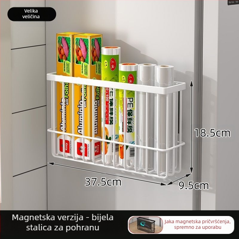 Magnetski stalak za pohranu u kuhinjskom hladnjaku, vrećica za svježinu, maramica bez artefakata, bočni stalak za svježinu, folija za začine