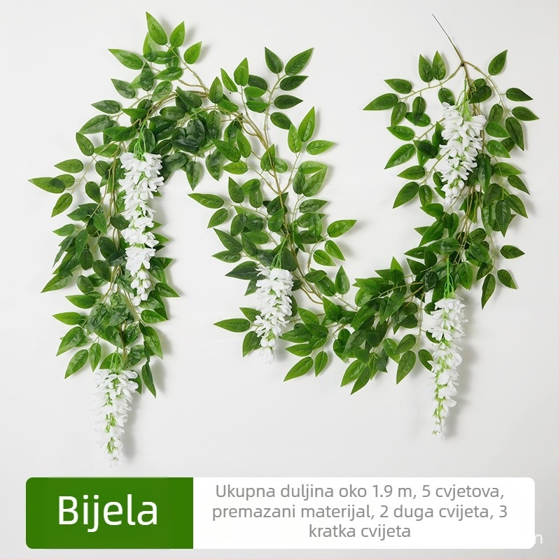 Amazon Hot Sale Veleprodaja Simulacija cvijeta glicinije Vjenčani ukras Lažni cvijet Simulacija ratana Cvijet graha Cvijet glicinije