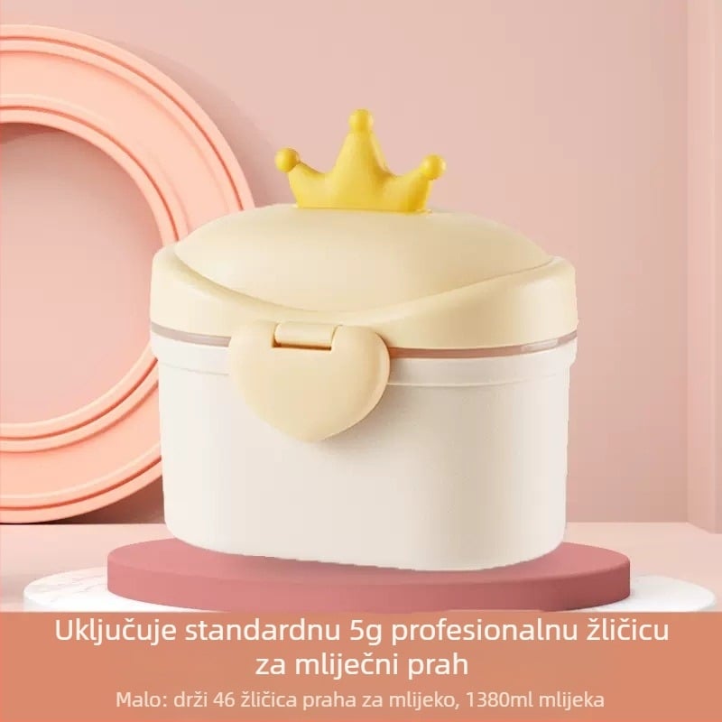 Kutija za mlijeko u prahu za bebe, prijenosna, slatka kutija za rižin prah velikog kapaciteta, višenamjenska zatvorena posuda za pohranu