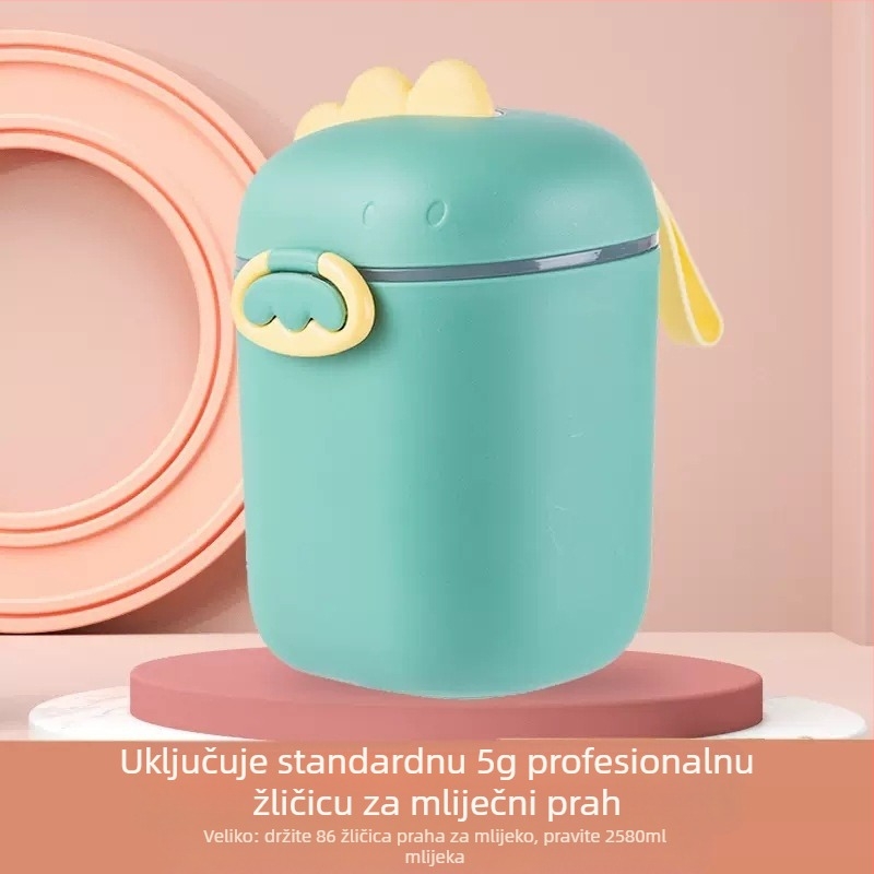 Kutija za mlijeko u prahu za bebe, prijenosna, slatka kutija za rižin prah velikog kapaciteta, višenamjenska zatvorena posuda za pohranu