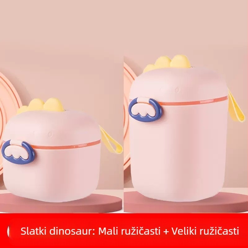 Kutija za mlijeko u prahu za bebe, prijenosna, slatka kutija za rižin prah velikog kapaciteta, višenamjenska zatvorena posuda za pohranu
