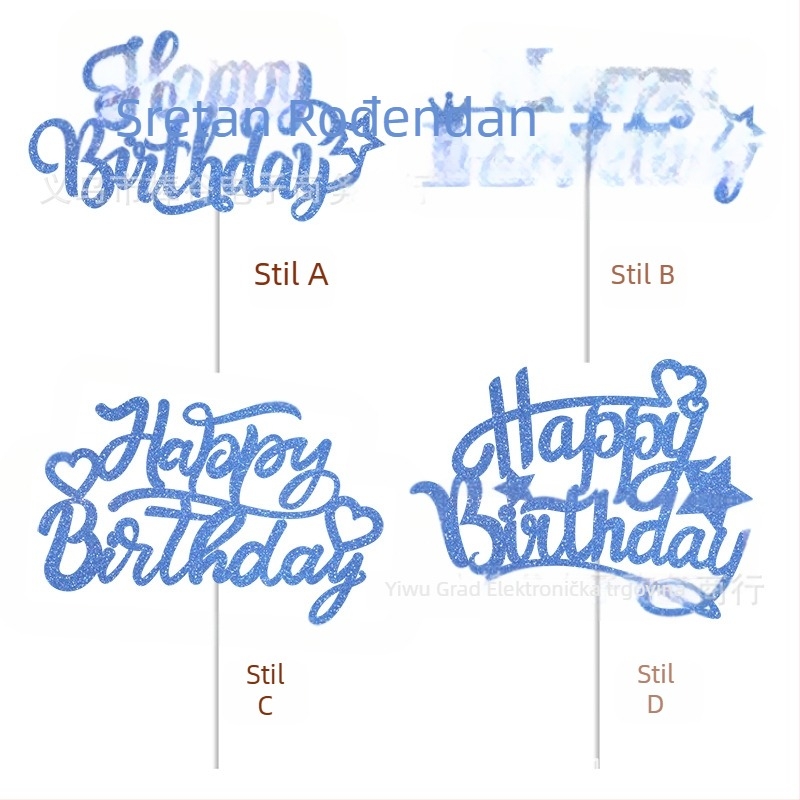 Umetak za rođendansku tortu Umetak za vrh torte Slova Ukras torte Pakiranje za pečenje Internet Izgled slavnih osoba