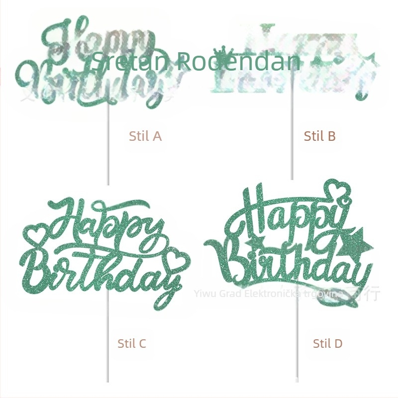 Umetak za rođendansku tortu Umetak za vrh torte Slova Ukras torte Pakiranje za pečenje Internet Izgled slavnih osoba