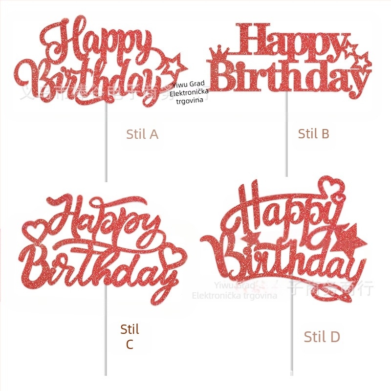 Umetak za rođendansku tortu Umetak za vrh torte Slova Ukras torte Pakiranje za pečenje Internet Izgled slavnih osoba