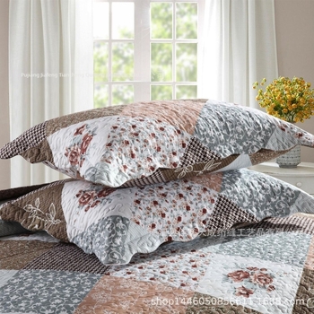 Originalni pojedinačni izvozni europski i američki stil aktivnog brušenja poliestera i pamuka, imitacija blokova, prekrivač za krevet, prekogranični, vruće prodavani set od tri dijela