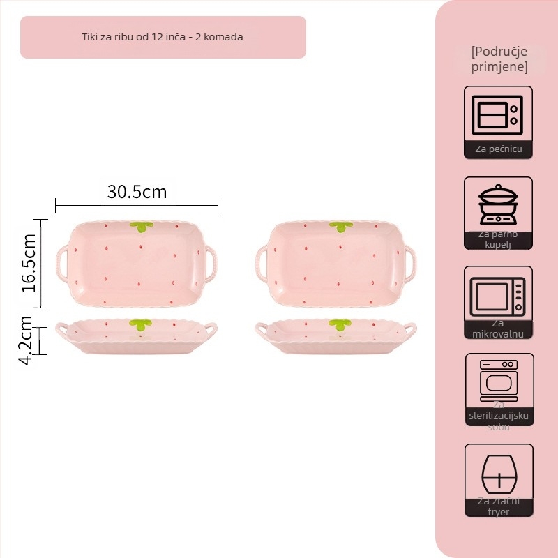 Odijelo za jela od jagoda Kućansko slatko posuđe Kreativno visokokvalitetno odijelo za tanjure i rižine posude