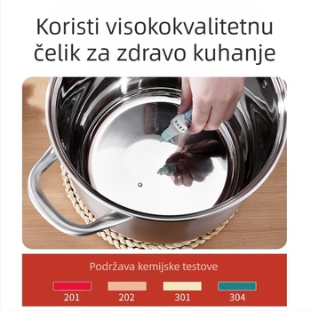Visoka juha od nehrđajućeg čelika 304, produbljena, velika zapremnina, lonac za juhu s dvostrukim dnom, lonac za juhu na pari, lonac za juhu od gulaša, poklon lonac