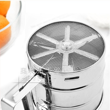 Tvorničko poluautomatsko ručno sito od nehrđajućeg čelika za brašno, superfino sito za šećer u prahu, sito za pečenje, alati za pečenje