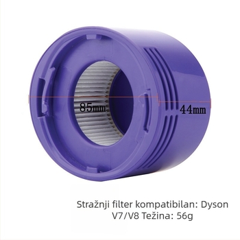 Pogodno za Dyson V7/V8 ručni bežični usisavač, pribor, motor, stražnji poklopac motora, stražnji filter, pribor
