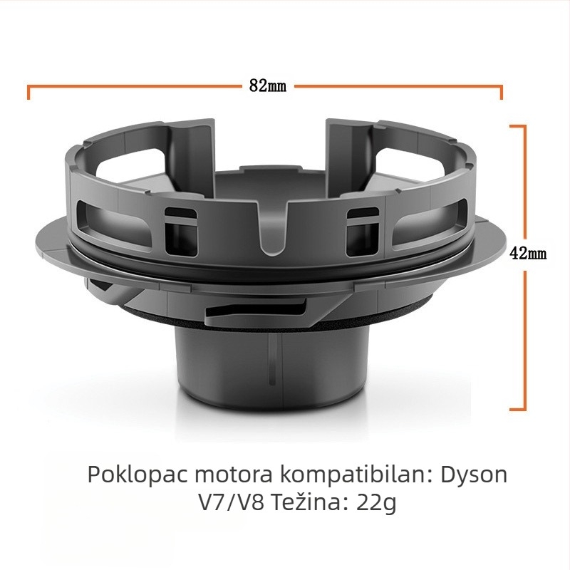 Pogodno za Dyson V7/V8 ručni bežični usisavač, pribor, motor, stražnji poklopac motora, stražnji filter, pribor