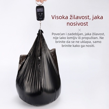 Na zalihi besplatna dostava crna zadebljana kućanska kuhinja prijenosni prsluk s kotrljajućim breakom vreća za smeće tvornica veleprodaja