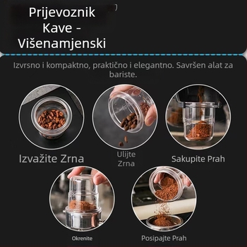 Priključak za talijanski aparat za kavu u prahu, vizualna čaša za prah, plastični priključak za prah, protiv muha, čaša za vaganje zrna kave od 58 mm