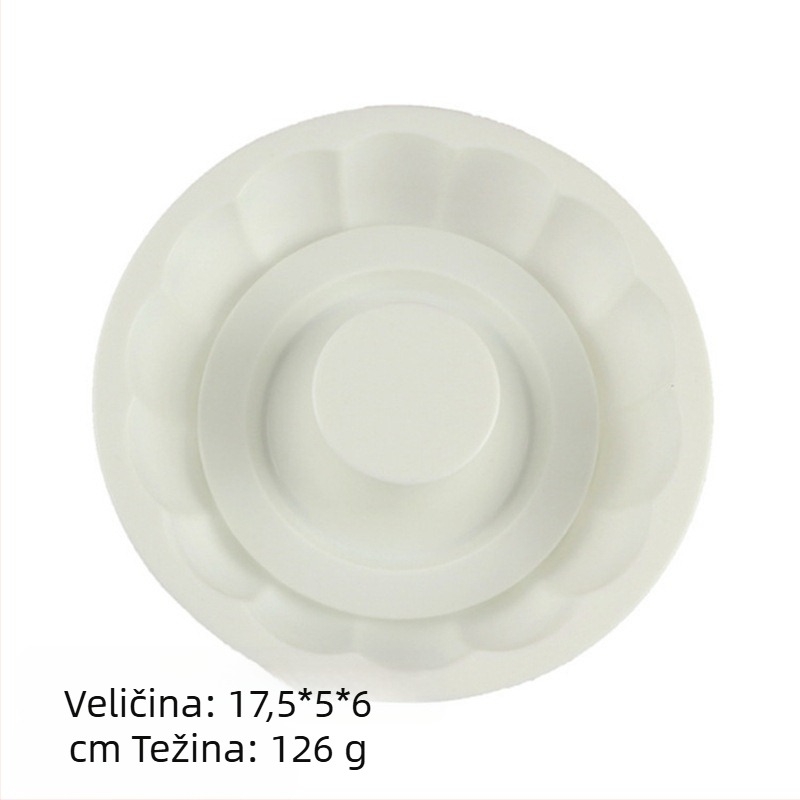 Silikonski kalup za mousse u obliku okruglog cvijeta, bijeli okrugli vijenac, kalup za zapadnjačko pecivo od šifona, kalup za pečenje "uradi sam"