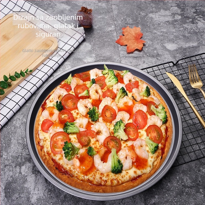 Kalup za pečenje, okrugli kalup za pečenje, probijanje, kalup za pizzu od ugljičnog čelika, plitki kalup za pečenje, mogu se odabrati razne specifikacije