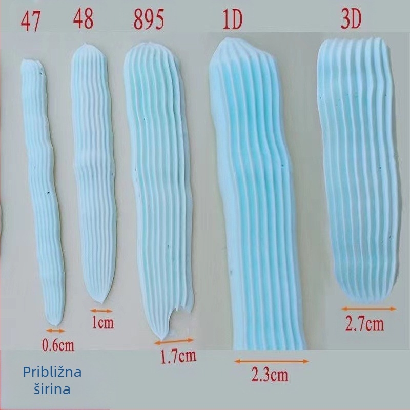 Mlaznica za ukrašavanje košara s cvijećem, set od 5 dijelova, nazubljeni alat za brisanje, pletena ograda, krema za ukrašavanje torti, nehrđajući čelik 304, 5 komada