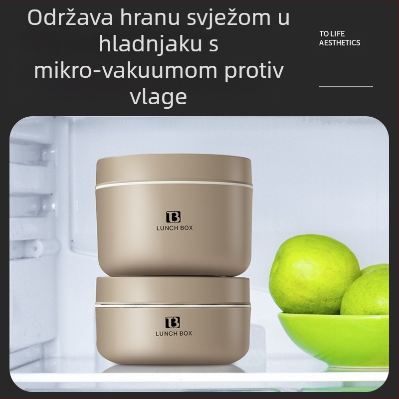 Kutija za ručak od nehrđajućeg čelika 304, izolirana, za uredske radnike, kutija za ručak, zdjela za juhu od riže za studente, posebna kutija za ručak za mikrovalnu pećnicu