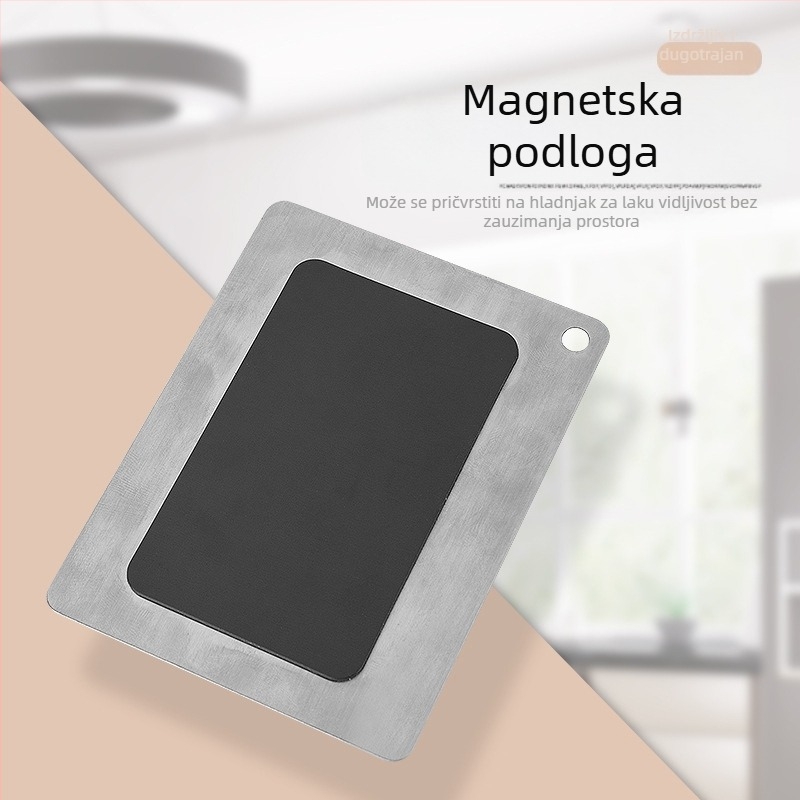 Naljepnica za hladnjak od nehrđajućeg čelika 304 s magnetskom vagom, mjernom šalicom, priborom za mjernu žlicu, uobičajena tablica za usporedbu pretvorbe jedinica