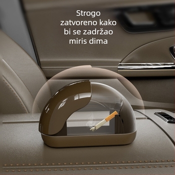 Nova pepeljara za automobil Metalna obloga za pepeljaru za automobil Poklopac s jednim klikom Mekano svjetlo za automobilsku pepeljaru