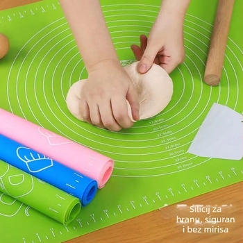 Zadebljana silikonska podloga, prehrambena podloga za gnječenje, velika kućna kuhinjska podloga i podloga za podlogu, silikonska i panelna daska za rezanje