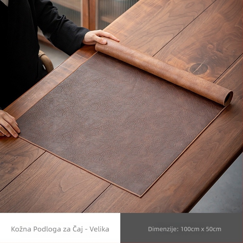 Moderna chinoiserie vodootporna kožna podloga za čaj Zen jednostavan kožni vodootporni stolnjak za čaj Kućanska zastava za stol Suha podloga za čaj