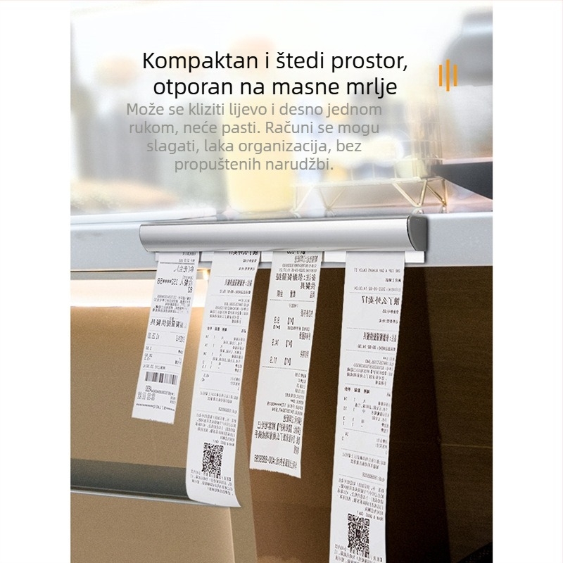 Mala kopča za karte stražnja strana kuhinjske kartice popis za van uložak za restoran držač karata od aluminijske legure s jednom kopčom za kuhinju