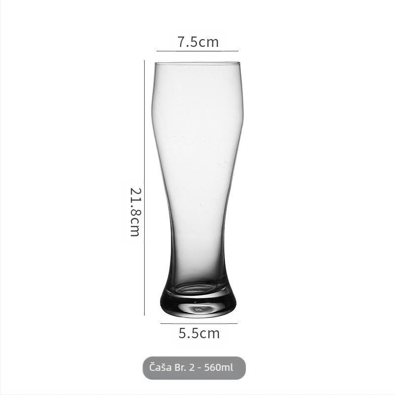 Internet Celebrity Glass Velika krigla za pivo Kućna zadebljana kreativna prepoznatljiva fina pšenična krigla od marelice Izvrsna krigla za vino za bar