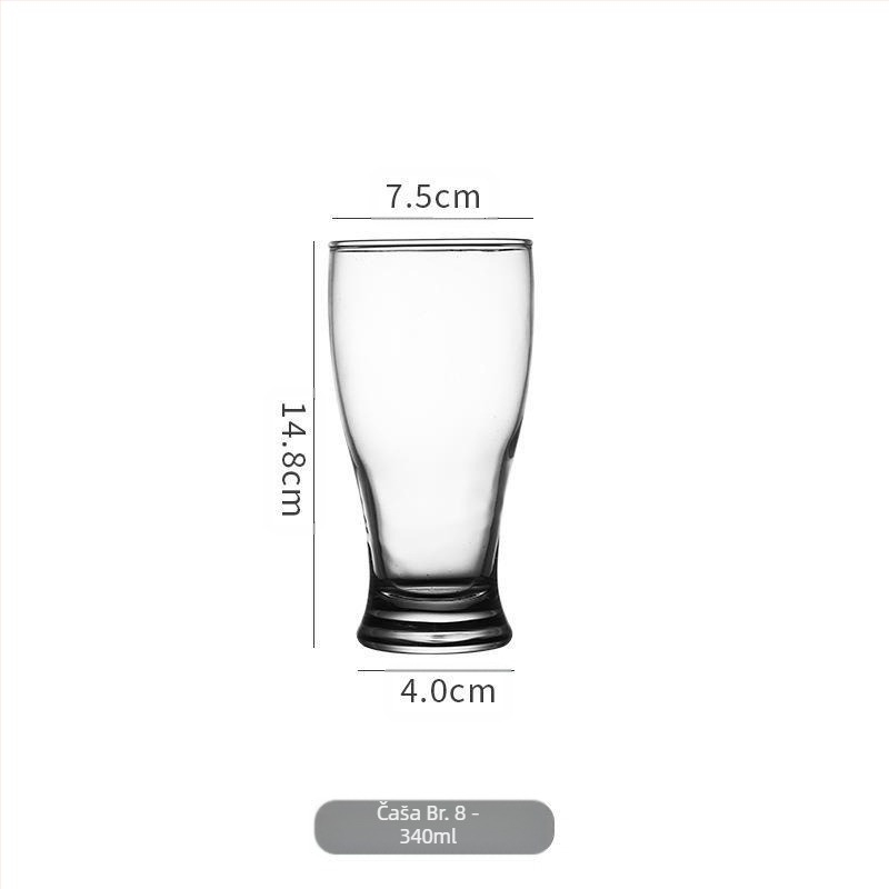 Internet Celebrity Glass Velika krigla za pivo Kućna zadebljana kreativna prepoznatljiva fina pšenična krigla od marelice Izvrsna krigla za vino za bar
