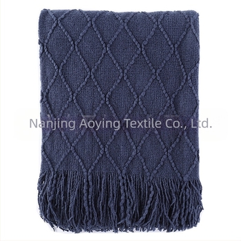 Amazon deka s resicama, deka za sofu, pletena deka u čistim bojama, deka s ručnicima za noćni boravak