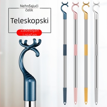 Vilice za odjeću od nehrđajućeg čelika za balkon, uvlačive šipke za odjeću, zadebljane zadebljane vilice za odjeću, šipke za odjeću, produžene šipke za odjeću na veliko