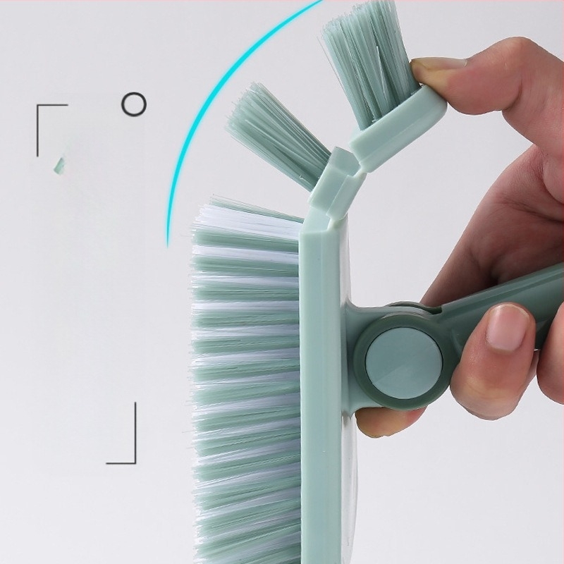 Savitljiva trokutasta četka za pod u kupaonici, bez savijanja, četka za pod od nehrđajućeg čelika s dugom ručkom, četka za pločice, kadu, tepih