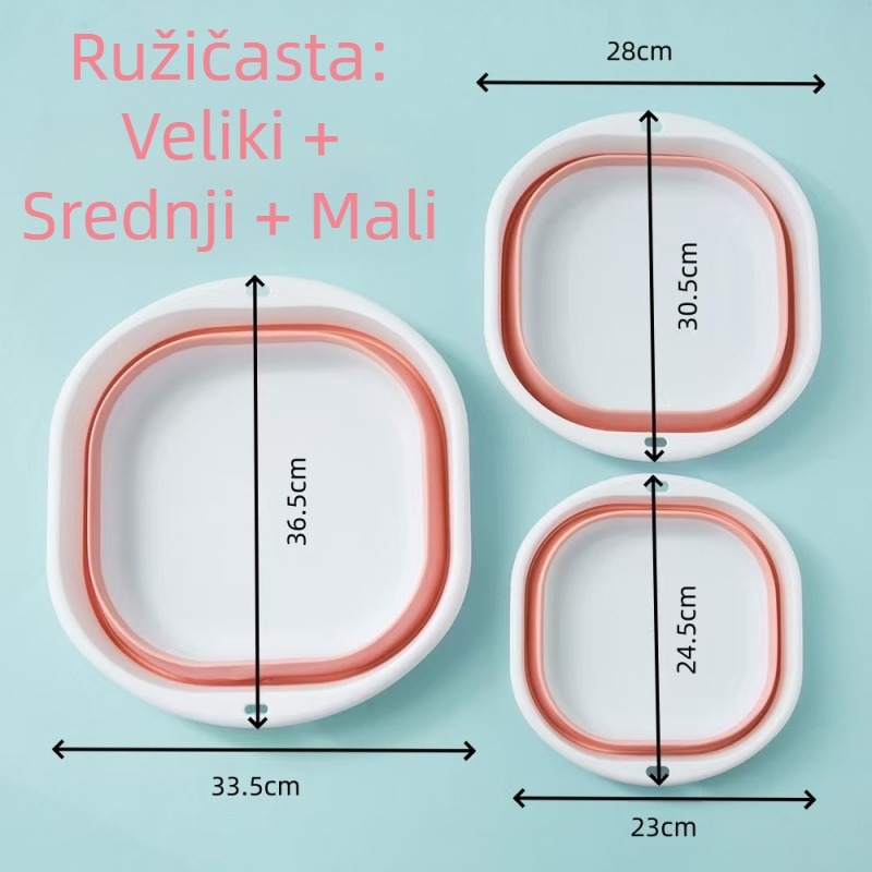 Sklopivi umivaonik za spavaonicu, studentski, dječji, prijenosni, putni, kompresijski, kućanski, pravokutni