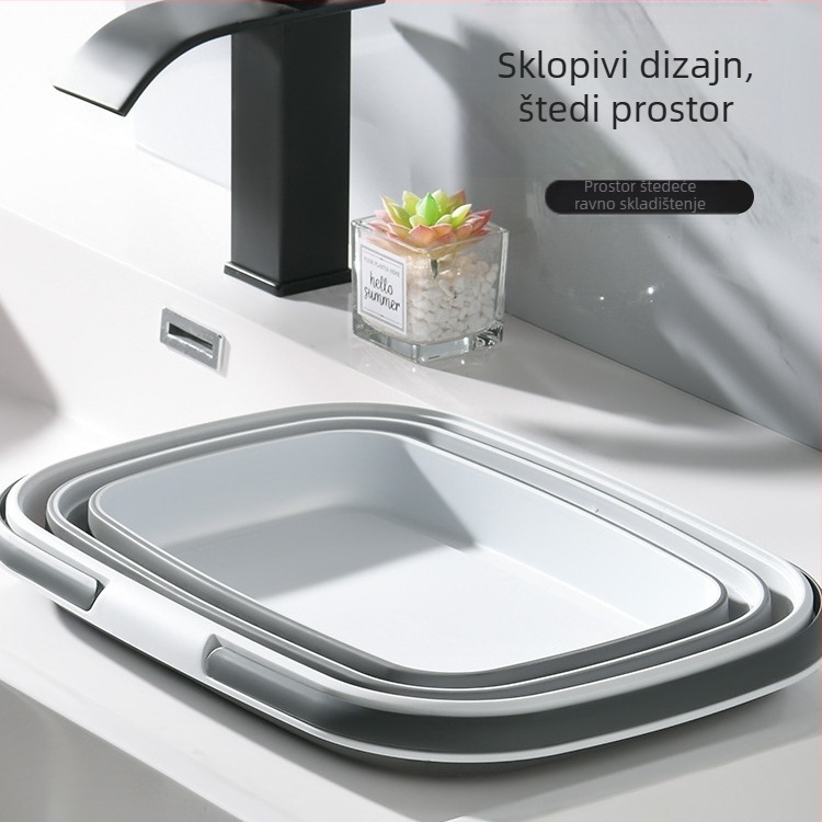 Sklopiva košara za pohranu, pribor za čišćenje kupaonice, košara za pohranu u automobilu, vanjska košara za piknik, košara za ruke za kućanstvo, kuhinjska košara za pranje povrća
