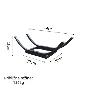 Prekogranični posebni stalak za ogrjev, zakrivljeni stalak za pohranu drva, jednostavan i praktičan stalak za pohranu drva za ogrjev na otvorenom i u zatvorenom prostoru