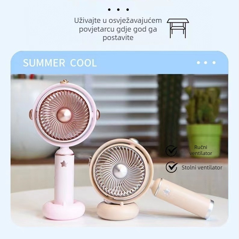2025 Popularni mini ručni mali ventilator stolni držač za mobitel ventilator studentski ljetni prijenosni ventilator poklon