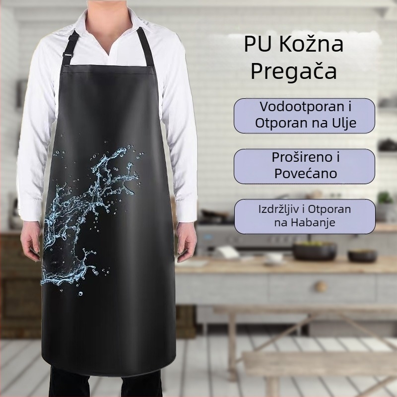 Pregača od umjetne kože preko granica, vodootporna i otporna na ulje, vodeni proizvodi, posebna radna odjeća otporna na habanje, uvećana i duga pregača za muškarce i žene