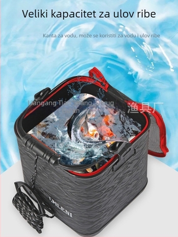 Eva sklopiva kanta za vodu 6 m kanta za vodu kanta za ribolov kreativna kanta za ribu s mrežom i zadebljanjem