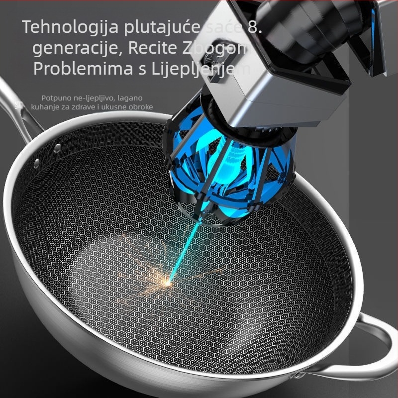 Nova saćasta tava s neprianjajućim slojem od nehrđajućeg čelika, kućna tava, univerzalna tava za kuhanje, veleprodaja