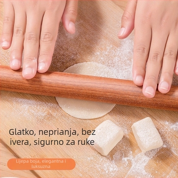 Masivna drvena valjka za pečenje, produžena kora za knedle, posebna šipka za pečenje, tlačna igla, valjka za kućanske rezance