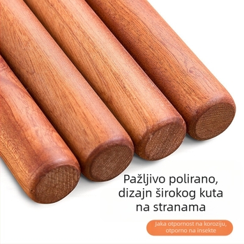 Masivna drvena valjka za pečenje, produžena kora za knedle, posebna šipka za pečenje, tlačna igla, valjka za kućanske rezance