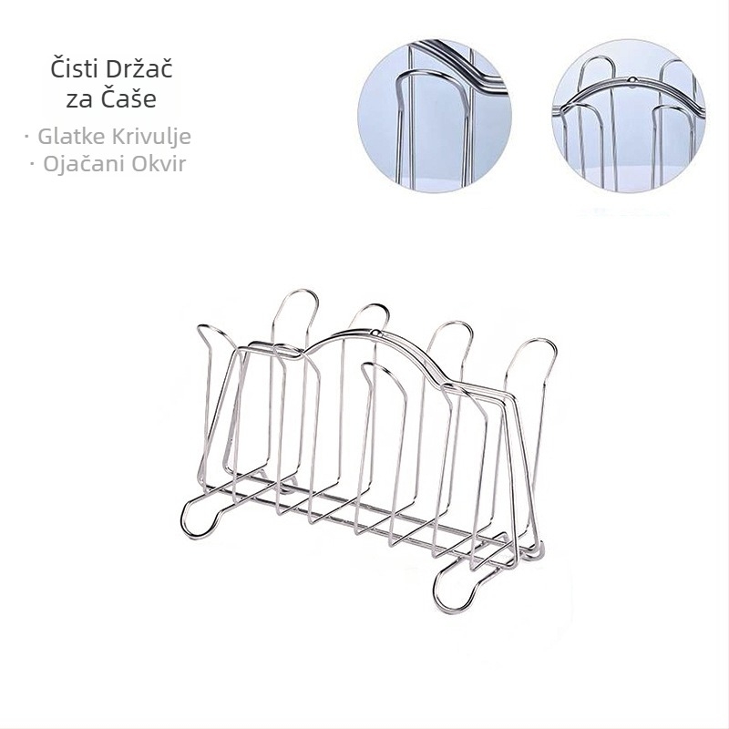 Držač za čaše za vodu od nehrđajućeg čelika 304, kućanski držač za čaše, kreativna vješalica za čaše, držač za čaše za vodu, rasprodaja