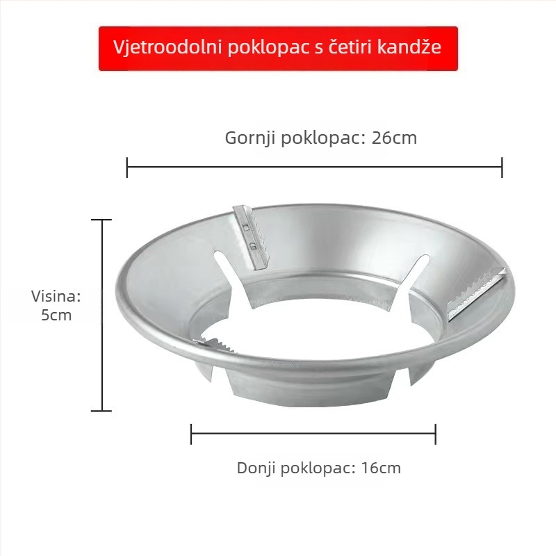 Wind Shield vanjski kasetni štednjak štitnik od vjetra štitnik od vjetra otporan na vjetar prstenasti štednjak kućište plinski štednjak kampiranje sklopivi kampiranje